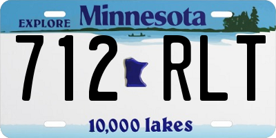 MN license plate 712RLT