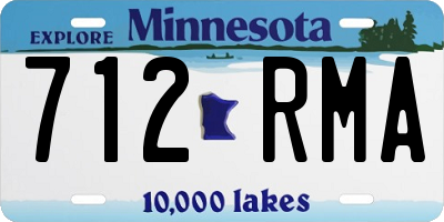 MN license plate 712RMA