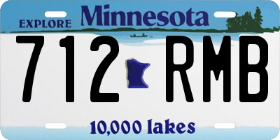 MN license plate 712RMB