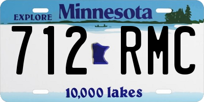 MN license plate 712RMC