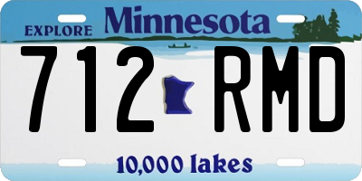 MN license plate 712RMD