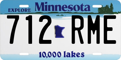 MN license plate 712RME