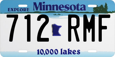MN license plate 712RMF