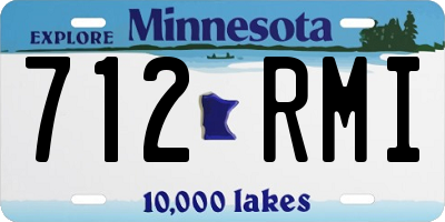 MN license plate 712RMI