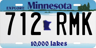 MN license plate 712RMK