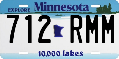 MN license plate 712RMM
