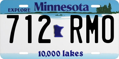 MN license plate 712RMO