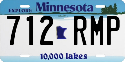 MN license plate 712RMP