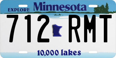 MN license plate 712RMT