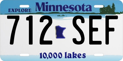 MN license plate 712SEF