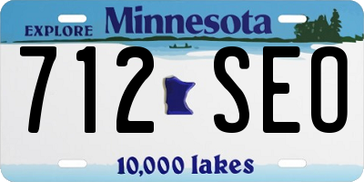 MN license plate 712SEO
