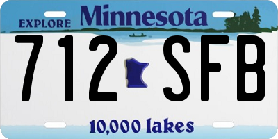 MN license plate 712SFB