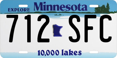 MN license plate 712SFC