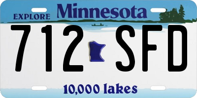 MN license plate 712SFD