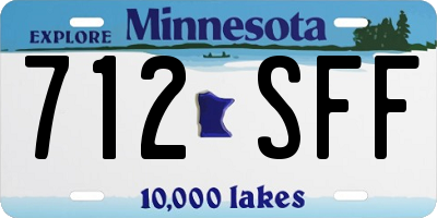 MN license plate 712SFF