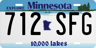 MN license plate 712SFG