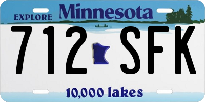 MN license plate 712SFK