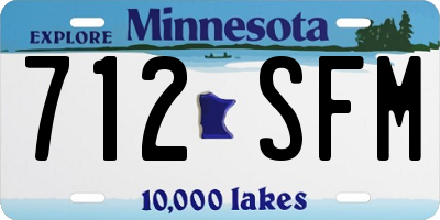 MN license plate 712SFM