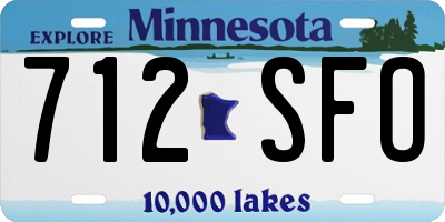 MN license plate 712SFO