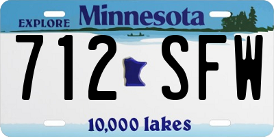 MN license plate 712SFW