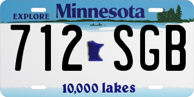 MN license plate 712SGB