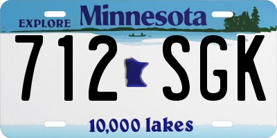 MN license plate 712SGK