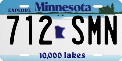 MN license plate 712SMN