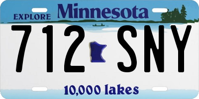 MN license plate 712SNY