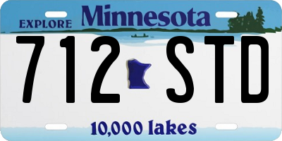 MN license plate 712STD