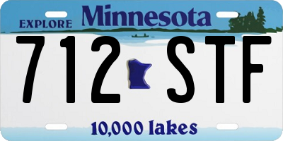 MN license plate 712STF