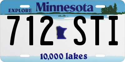 MN license plate 712STI
