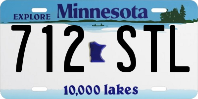 MN license plate 712STL