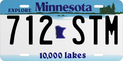 MN license plate 712STM
