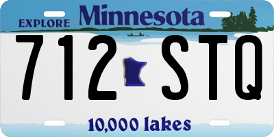 MN license plate 712STQ