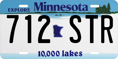MN license plate 712STR
