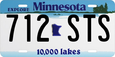 MN license plate 712STS