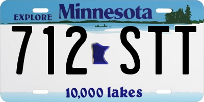 MN license plate 712STT