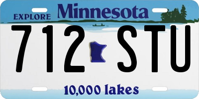 MN license plate 712STU