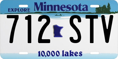 MN license plate 712STV