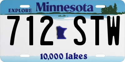 MN license plate 712STW