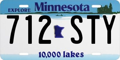 MN license plate 712STY