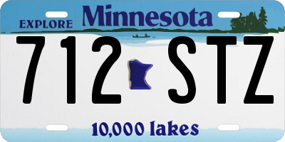 MN license plate 712STZ