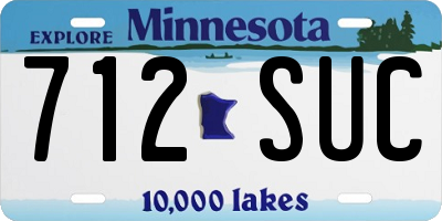 MN license plate 712SUC