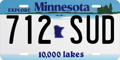 MN license plate 712SUD