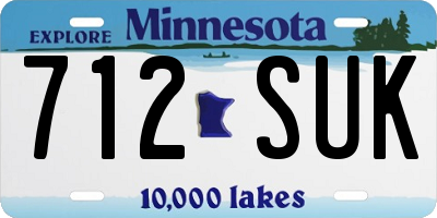 MN license plate 712SUK