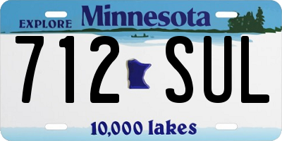 MN license plate 712SUL