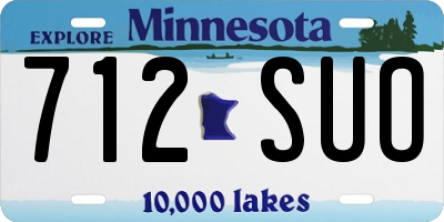 MN license plate 712SUO