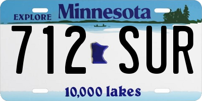 MN license plate 712SUR