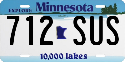 MN license plate 712SUS