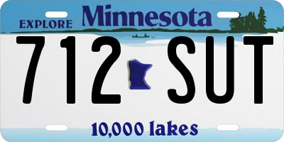 MN license plate 712SUT